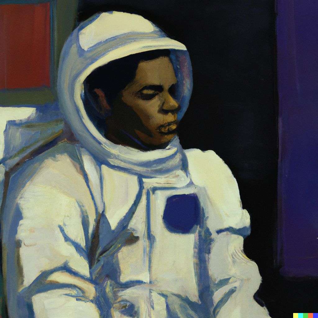 an astronaut, painting by Edward Hopper